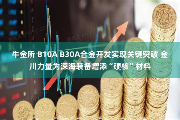 牛金所 B10A B30A合金开发实现关键突破 金川力量为深海装备增添“硬核”材料